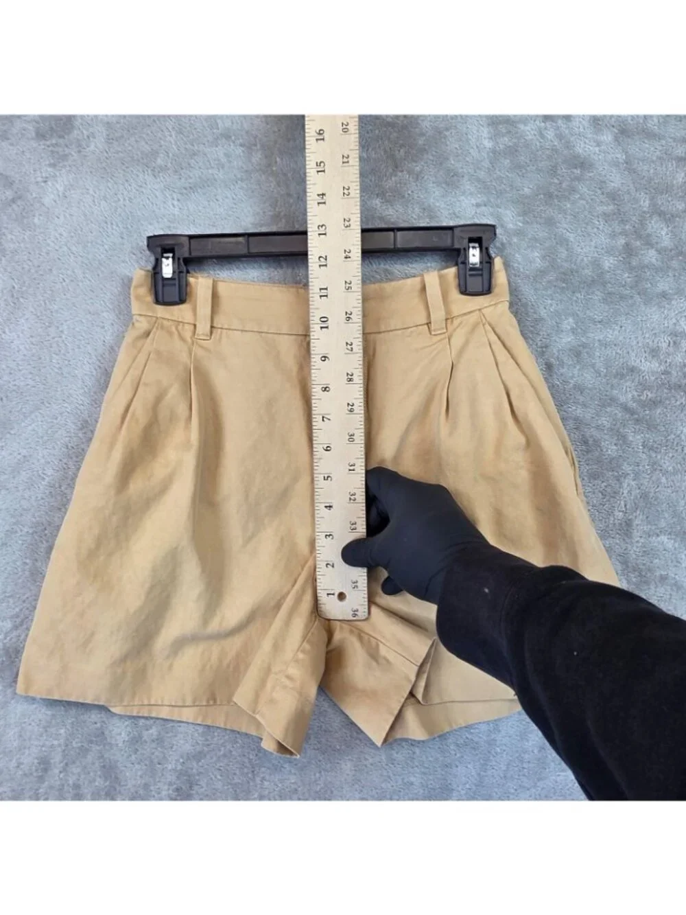 Madewell Shorts Womens 00 Beige Linen Blend Pleated Chino Twill High Rise Casual